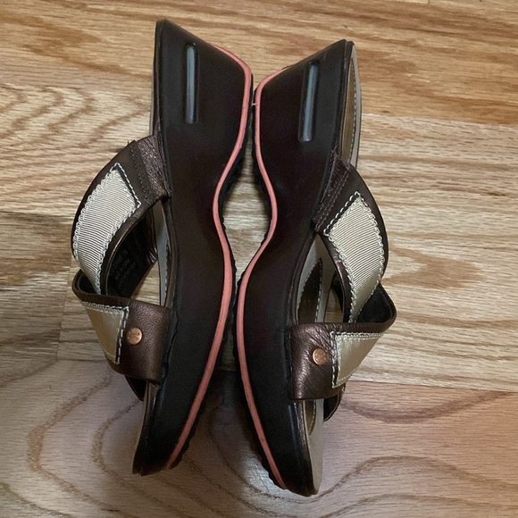 Cole Haan Nike Air Elke Slide Sandals Womens 7 Leather Rose gold old money comfy - Picture 2 of 9